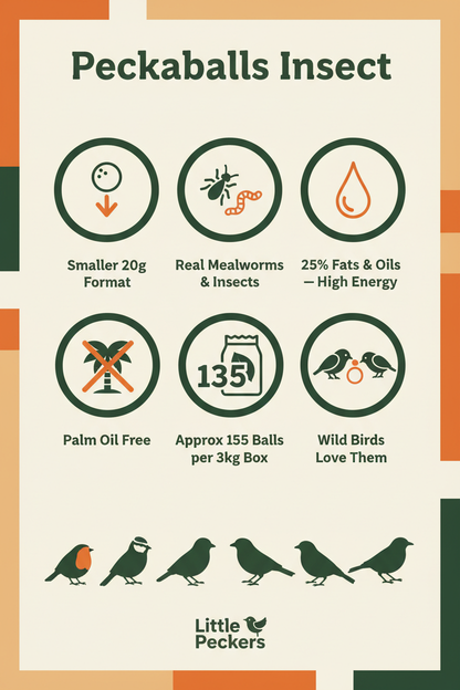 Suet to Go Peckaballs Insect Infographic