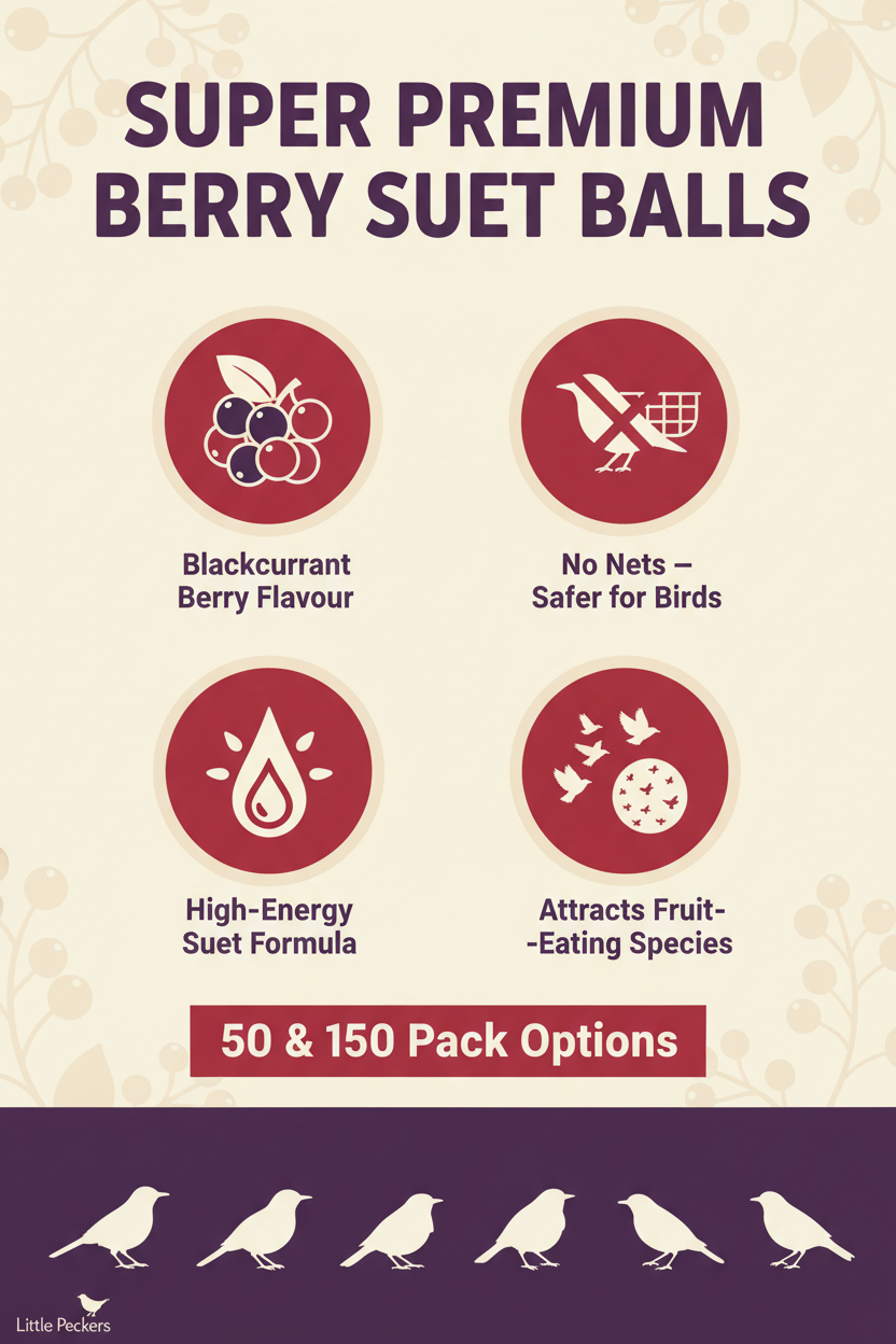 Suet To Go Super Premium Berry Suet Balls Infographic