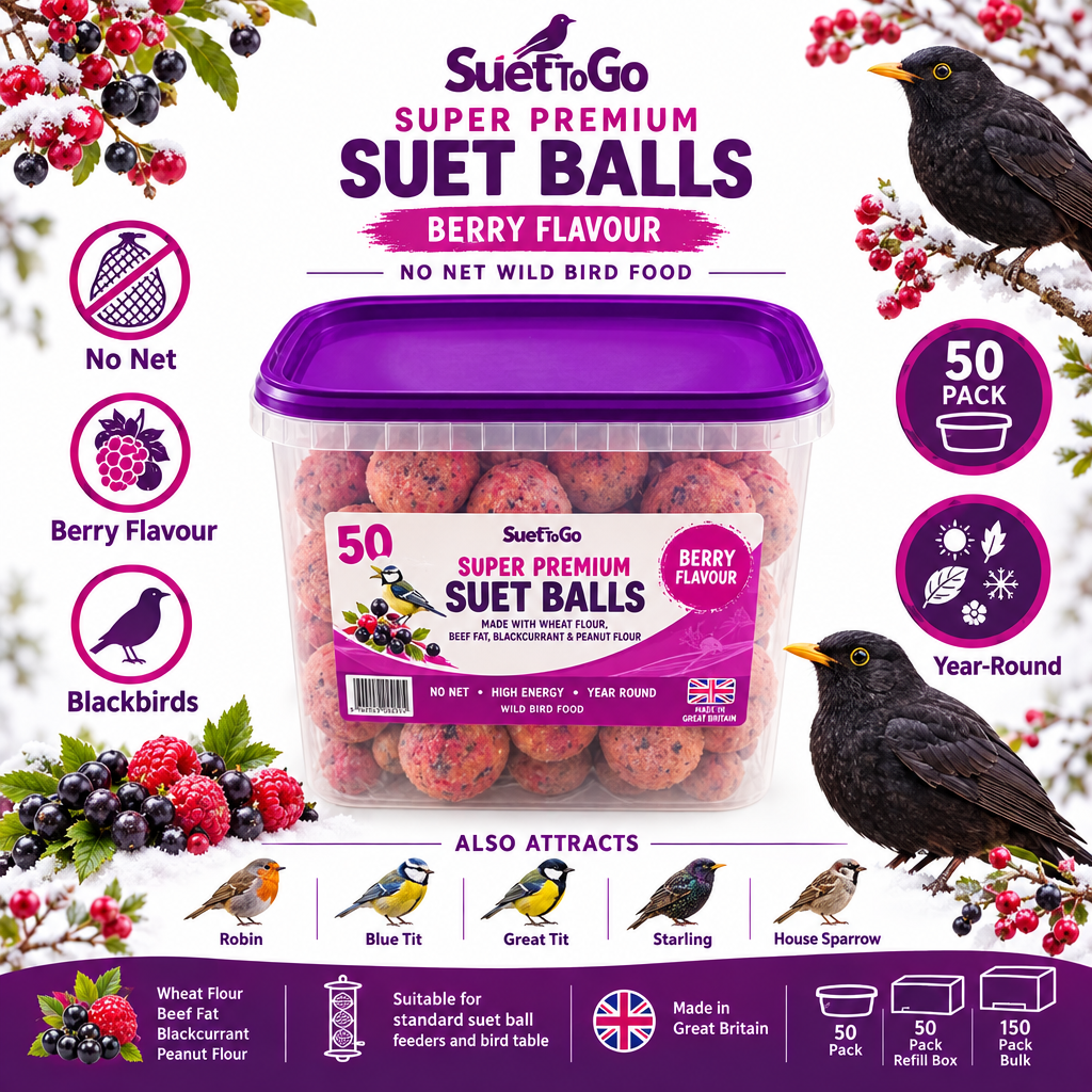 Suet To Go Super Premium Berry Suet Balls Infographic