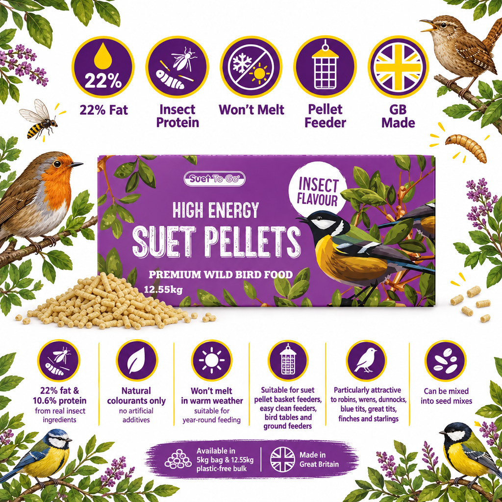 Suet To Go Super Premium Insect Suet Pellets Infographic