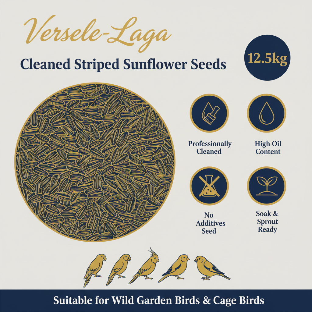 Versele-Laga Cleaned Striped Sunflower Seeds Infographic