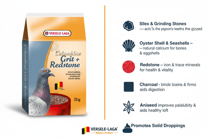 Versele-Laga Colombine Grit + Redstone Infographic
