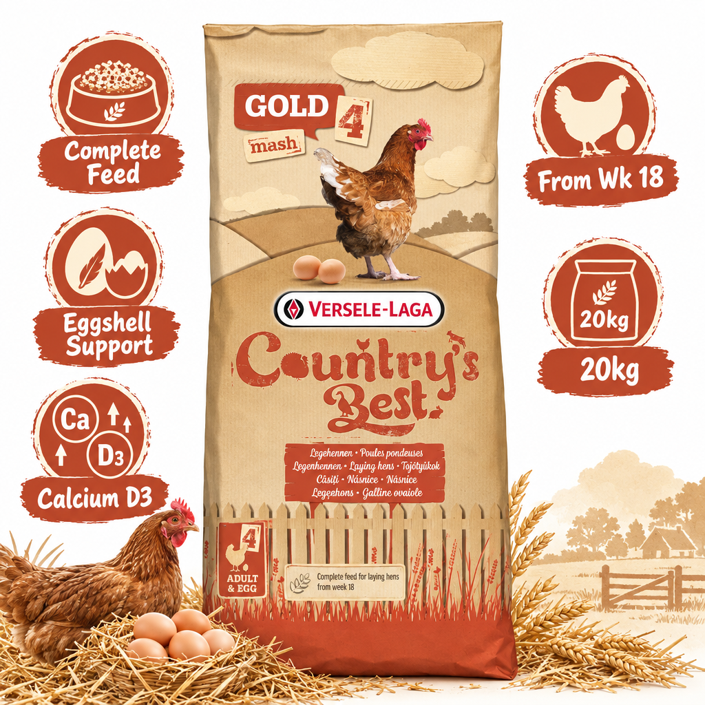 Versele-Laga Country's Best Gold 4 Mash 20kg Infographic