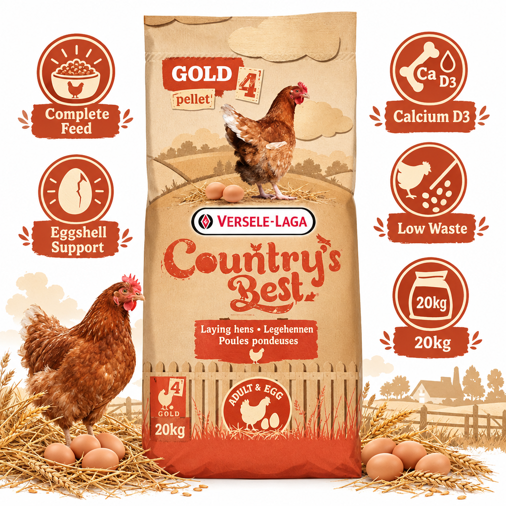 Versele-Laga Country's Best Gold 4 Pellets 20kg Infographic