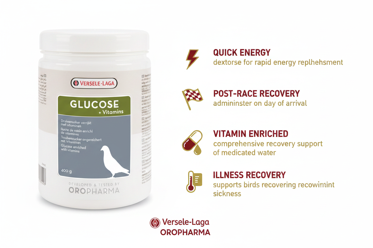 Versele-Laga Glucose & Vitamins Infographic