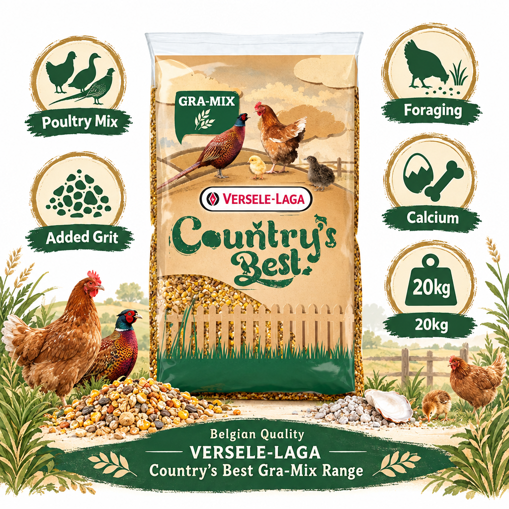 Versele-Laga Gra-Mix Poultry Mixture Plus Grit 20kg Infographic