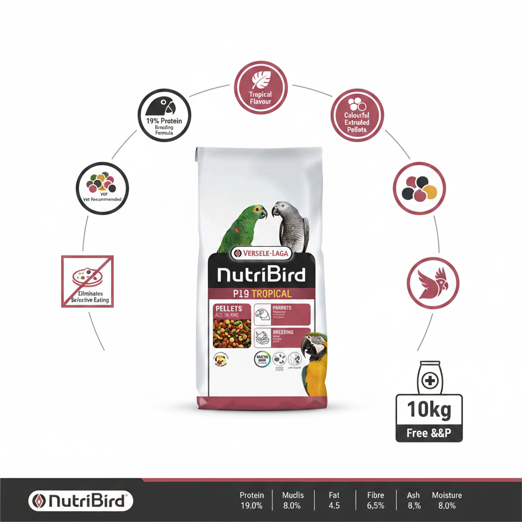 Versele-Laga NutriBird P19 Tropical Infographic