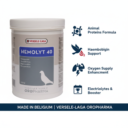 Versele-Laga Oropharma Hemolyt 40 500g Infographic