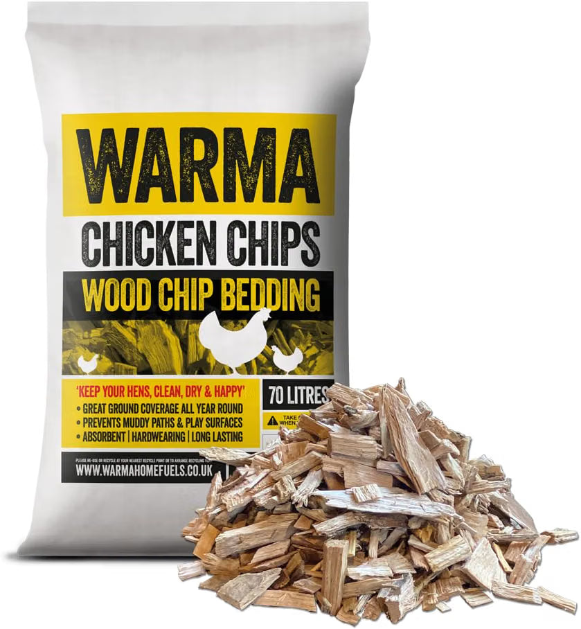 Warma Chicken Chips Wood Chip Bedding 70 Litres - Free P&P