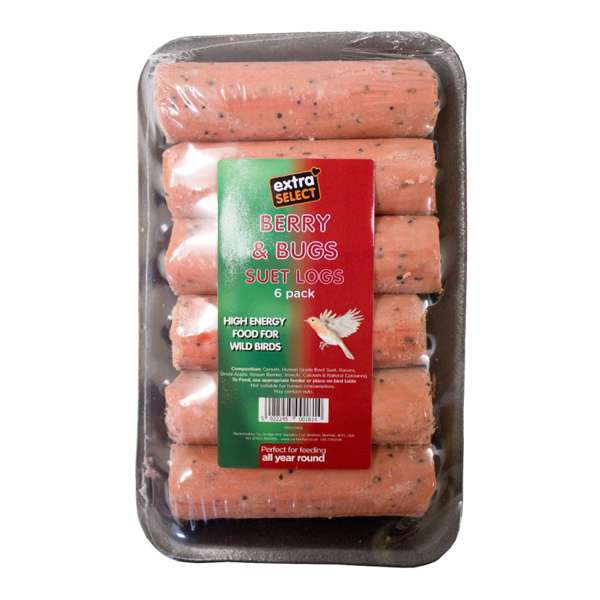 Extra Select Suet Logs Berry & Bugs 6 Pack