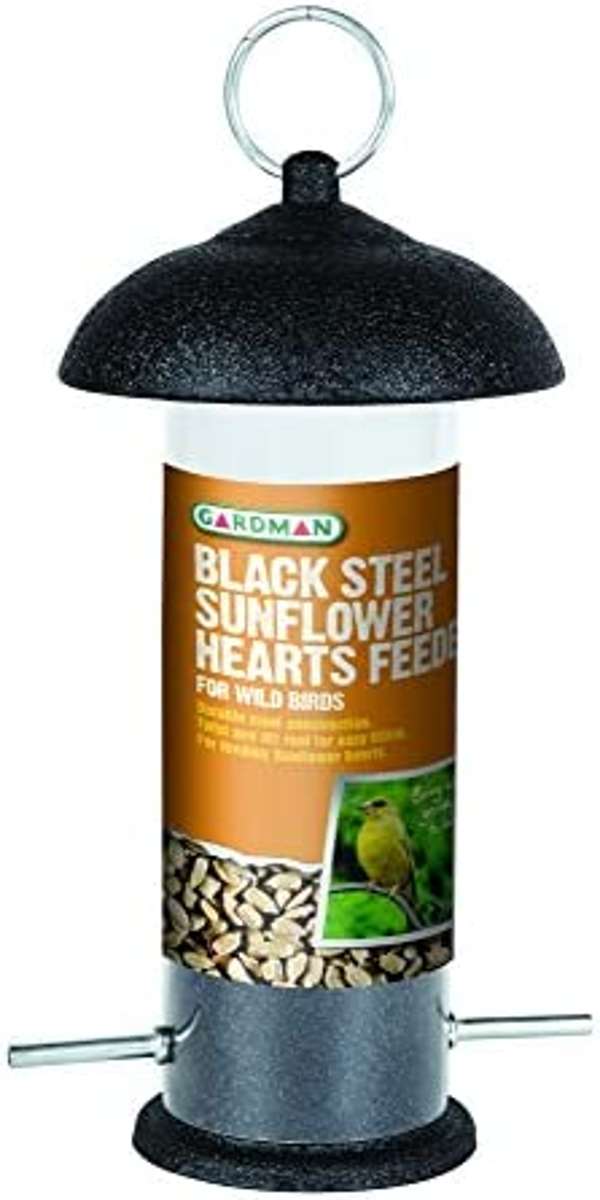 Gardman Black Steel Sunflower Heart Feeder