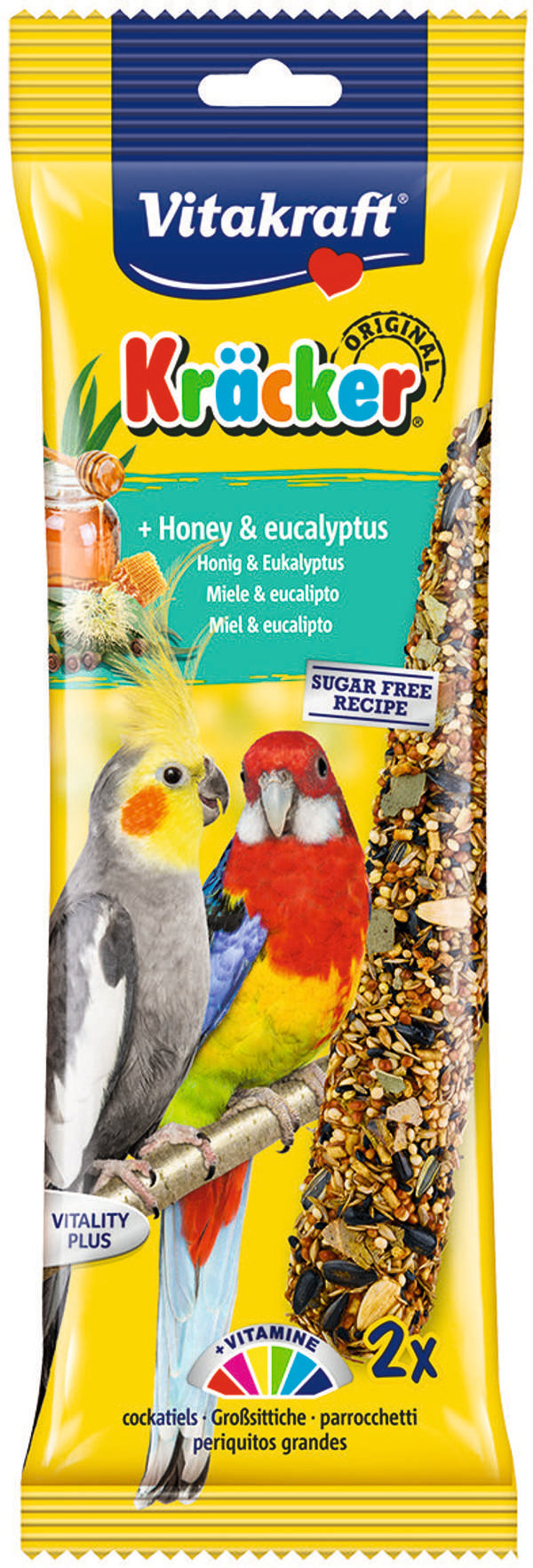 Vitakraft Australian Cockatiel Honey & Eukalyptus Kracker 180g - Case of 5