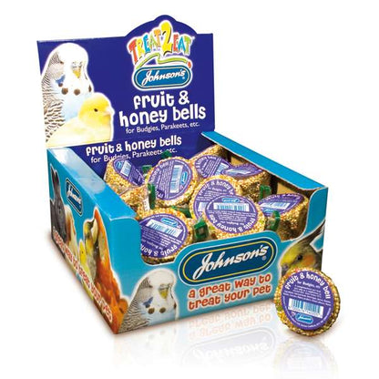 Johnsons Vet Fruit Honey Bell Budgie Parakeet - Case of 27