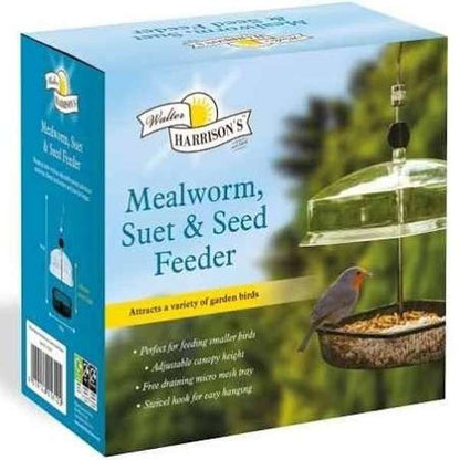 Walter Harrisons Hanging Mealworm Bird Feeder With Canopy