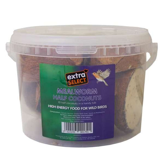 Extra Select Half Coconuts In Tub Mealworm Pack of 10