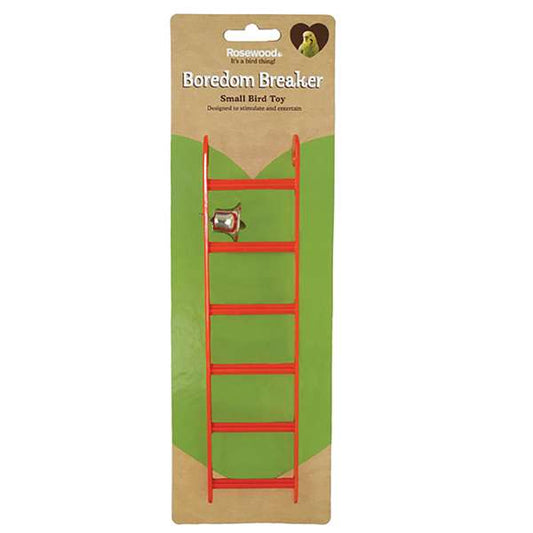 Rosewood Bird Ladder With Bell For Budgies & Canaries 9 inch