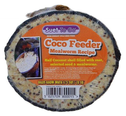 Suet To Go Half Coconut Feeder Mealworm 10 Pack