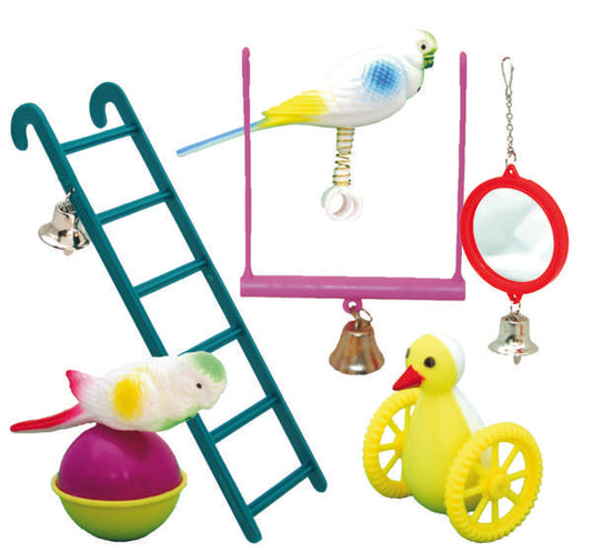 Beaks Plastic Bird Toy Assortment - Box of  23 Toys